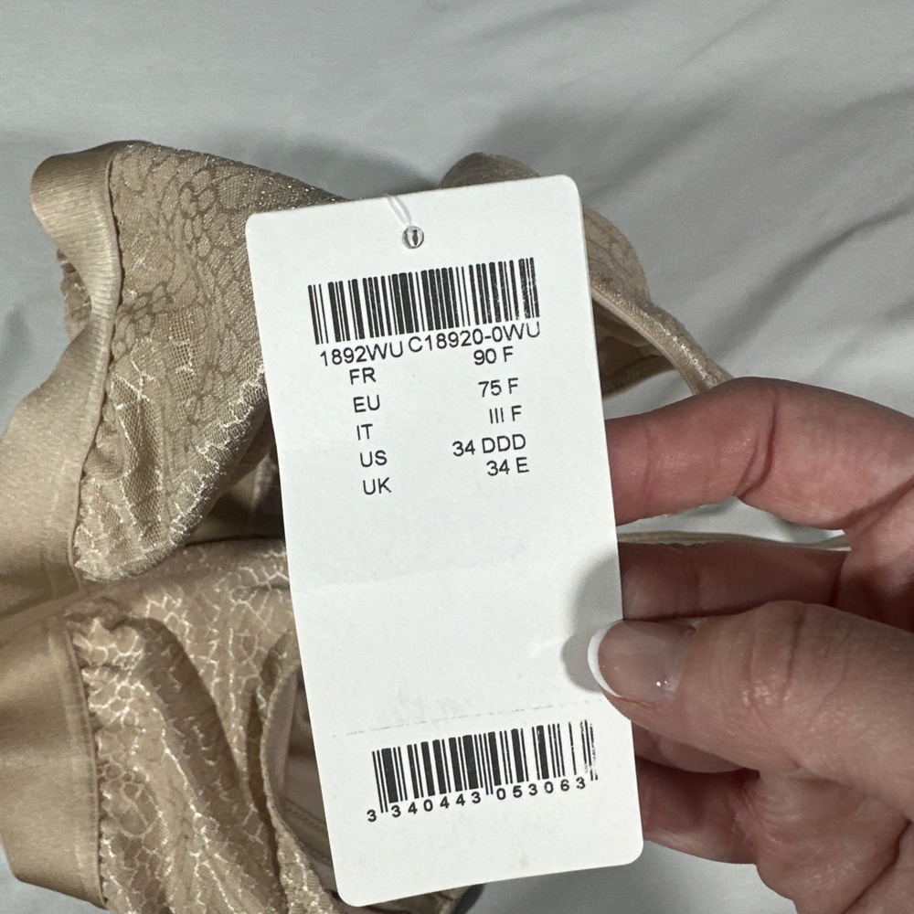 NWT $78 Chantelle [ 34DDD US ] C Magnifique Wirefree Bra in‎ Nude #7001 - Picture 10 of 10